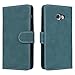 Price comparison product image Prologfer Hülle kompatibel mit Samsung Galaxy A5 2017 Blau Lederhülle Handytasche Karten Slot Cover Magnetverschluss Flip Standfunktion mit Magnet Schutzhülle für Samsung A5 2017 Handyhülle