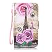 Produktbild LG K7 Hülle , Caselover Tasche für LG K7 Premium Geldbeutel Kunstleder Flip Taschenhülle Handytasche Rückseite Schale für LG K7 X210 MS330 LG Tribute 5 LS675 (5.0 zoll) Magnetverschluss Kartenfächer Klapptasche Stil Schutzhülle Handyhülle Standfunktion und Kartenfächer Klapptasche + Kredit Kartenfächer Bumper - Turm