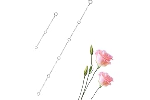 GinoMay Extensores de Collar de Plata Esterlina Juego de 2 cadenas Paquete de 2"y 5" o 3" y 4" - Cadena Fina de Plata Esterlina 925 Sólida Dianty Durable Ajustable