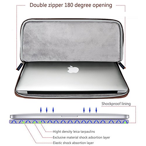 Lacdo 15.6 Zoll Wasserdichte Laptop Sleeve H¨¹llen Notebook Tasche f¨¹r Acer Aspire,Asus F555LA-AB31,Protective 15.6″ Ultrabook Toshiba Satellite, Dell Inspiron, Acer Aspire, HP Pavilion, Chromebook,Braun - 7
