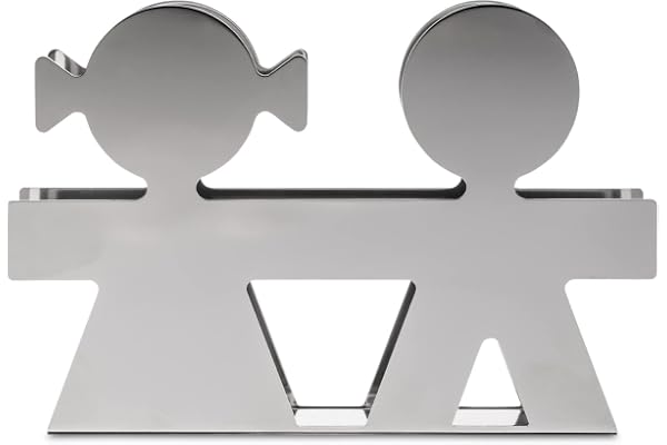 A di Alessi - AKK40 - Girotondo - Porte-enveloppes en Acier Inoxydable 18/10 Brillant