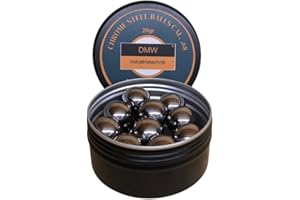 DMW INDUSTRIETECHNIK Lot de 20 billes Cal .68 pour HDS 68 en acier chromé trempé qualité industrielle Ajustement parfait HDR HDP RAM T4E Matériau : 1.3505 (100Cr6 - acier à roulement à roulement) Dureté : entre 60 et 66