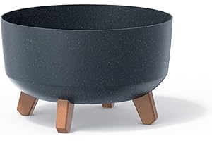 PROSPERPLAST Macetero color antracita eco,sin depósito , colección GRACIA de 28,5 x 28,5 x 17,7 cm, capacidad de 6,8 L.