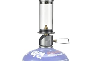 Tentock All'aperto Lampada da Campeggio per la Pesca Escursionismo Alpinismo - Lanterna a Gas Antivento Regolabile Luminanza