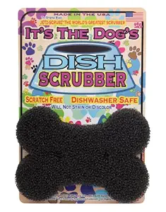 JetzScrubz Pet Dish and Bowl Scrubber Sponge, Dog
