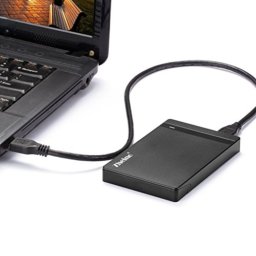 Zheino USB 3.0 Extern Festplattengehäuse Für 2.5″ SATA 7mm 9,5 mm Festplatte Hard Disk Drive HDD SSD Mit USB3.0 Kabel,Werkzeuglose (Schwarz) - 6