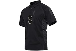 KEFITEVD Polo Funktionsshirt Herren Kurzarm T-Shirt mit Brusttasche Polyester Leicht Sommer Shirt Wandern Angeln Männer Freizeitshirt