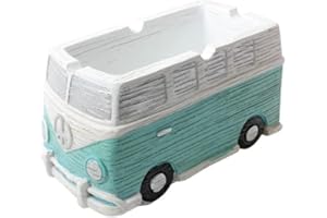 LGZ Legalize - Blue Bus - Cenicero vintage pintada a mano - Cenicero original de poliresina - Tamaño: 75 x 14 x 80mm