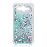 Asnlove Premium TPU Silicone Flüssig Bling Dynamisch Glitzer Transparent Durchsichtig Silikon TPU Bumper Anti-Rutsch Handyhülle Schale Luxus Shiny Glanz Schutzhülle für Huawei Y3 2017 Case Cover
