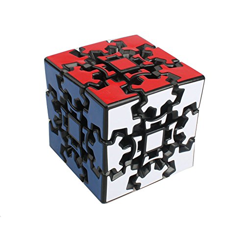 HJXDtech - KSZ clásico Cubo de 3x3x3 de Engranajes la Velocidad Pegatina Cubo mágico Irregulares (Negro)