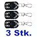 Price comparison product image universal Replacement Remote Control Transmitter 433 MHz. 4 Channel for Garage, (Pack of 3)- universal Cloning Remote Gate / Garage Door 433 MHz / Garaje Mando A distancia universal 433,92 MHz./Mando de Puerta autocopiante / Telecommande universal de Portail 433 MHz / 4 Canaux Telecomando by Cancello automatico universal 433 MHz (3 Pieces)