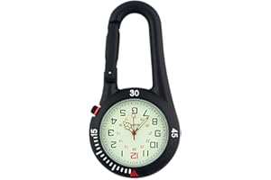 WUIOWPPIC Fob Watches for Nurses, Luminous Nurses Fob Watch Women's Pocket& Fob Watches, Digital Fob Watch Paramedic Accessories Nurse Watch, Portable Carabiner Watch Carabiner Watch for Outdoor Workers Nurse