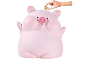 WLHBF Sparschwein, Kawaii Kunststoff Sparschwein, Spardose Große mit openin für Banknote Münze Einsparungen, Zimmer Dekor Geschenke, Geburtstag Weihnachten Geschenke für Mädchen Jungen Erwachsene Kinder