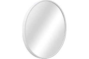 Väggspegel Modugno Hängbar Rund Ø40 cm Vit Aluminium