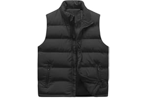 Allthemen Doudoune Gilet Sans Manches Homme en Hiver Veste Chaude Légère Manteau Epais de Couleur Unie