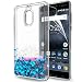 Produktbild Nokia 6 Hülle Glitzer ,***NICHT für Nokia 6 2018** LeYi süße Frauen Mädchen Flüssig Bewegende Treibsand Transparent Dual Slim Dünn TPU Silikon Handyhülle mit HD-Schutzfolie für Nokia 6 Case Cover ZX Blue