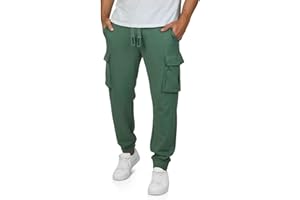 riverso Cargo męskie spodnie do biegania, długie, Regular Fit, RIVLoris, spodnie cargo, spodnie sportowe, spodnie treningowe, spodnie rekreacyjne, kieszenie, czerwone, niebieskie, czarne, zielone, S M