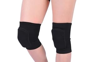 HOTANJI Knee support Non Slip Knee Brace Knee Sleeve for Dance Volleyball Basketball Running Football Jogging Cycling for Women Men(Black)