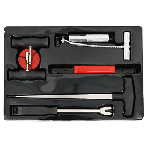 Yahee 7-tlg Windschutzscheiben Scheibenausbau Reparaturset Autoglas Ausbau Set Werkzeug für Auto KFZ - 6