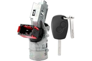 Longzhuo Ignition Switch, Ignition Lock Switch for Trafic Clio Kangoo Master, Ignition Lock Barrel Starter Switch with Key 7701208408 Fit for Renault Trafic/Master/Kangoo