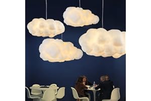 GUANSHAN Simulazione Nuvola Lampadario Creativo Nuvola di Cotone Lampadario Soffitto Soffitto Nuvola Decorativa Nuvola Lampada Da Soffitto Sospensione Nuvola Per Camera Da Letto, Sala Da Pranzo