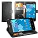 Produktbild Original Lanboo® Wallet / Buch Tasche mit Magnetverschluss für Alcatel One Touch Idol Mini - 6012 - Schwarz