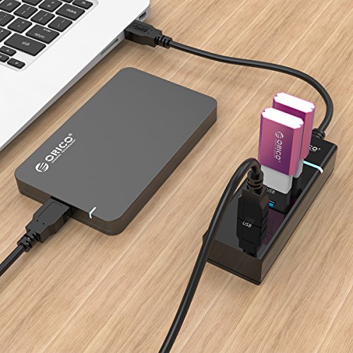 ORICO USB Hub Portable, Ultra Mini, 4 Ports USB 3.0 Highspeed Datenhub für Notebook Ultrabook Tablet MacBook iMac Windows MacOS Linux - 2