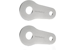 WUNDERKEY Zestaw 2 narzędzi do wózka na zakupy ze stali nierdzewnej, żeton do wózka sklepowego, zdejmowany breloczek do kluczy, żeton do wózka sklepowego, metalowy brelok do kluczy, organizer na klucze, inteligentne narzędzie