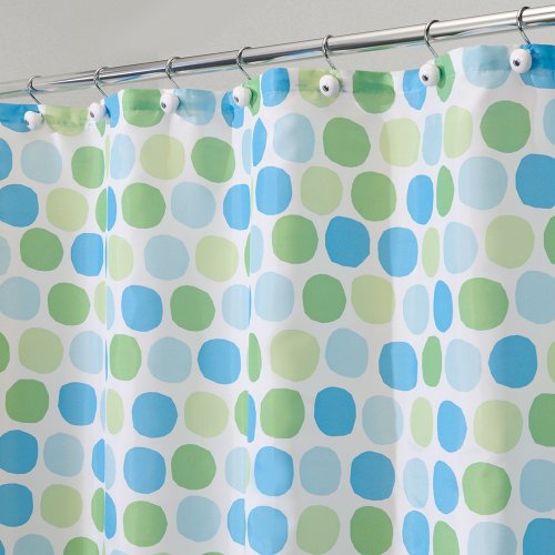 InterDesign 37899EU Rialto Duschvorhang, 180 x 200 cm, blau / grün - 2