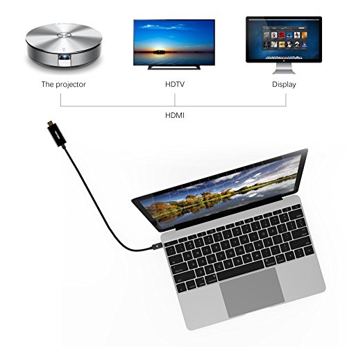 USB C auf HDMI Kabel 1,8M 4K USB 3.1 Typ C zu HDMI Kabel unterstützt Ultra-HD, für MacBook Pro, Neue MacBook, ChromeBook Pixel, Huawei MateBook und Mehr Wofalo® - 6