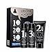 Blackhead Removal LuckyFine Face Nose Mask Blackhead Acne Removal Activated Carbon 3 Steps Set