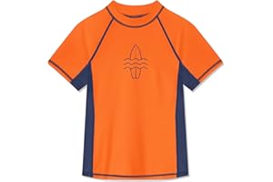 Glimnerize Jungen Rashguard Schwimmshirt Kurzarm UV Shirt Badeshirt Rundkragen Bademode Trocknend 104-164…