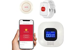 VOCA Smart WiFi Wireless Emergency SOS Button, Call Button, Panic Button, Emergency Alarm for Elderly, Seniors, Patients, and Disabled | 2.4G WiFi (SP106 Watch)