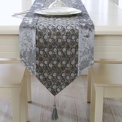 Simple table runner/tea table runner/bed flag/shoe cabinet decoration strip-gray 33x210cm(13x83inch)