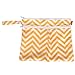 Damero 2pcs/pack Cute Travel Baby Wet and Dry Cloth Diaper Organiser Bag, Yellow Chevron+Blue Chevron