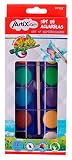 dibujos acuarelas infantiles Colores intensos Plascolor PP152 - Set de acuarela, 12 colores