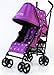 ZETA VOOOM - Plum Dots with Rain Cover + Deluxe 2in1 footmuff liner zip off padded plum