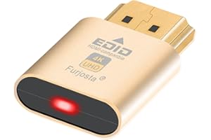 Furjosta HDMI Dummy Plug 4K Headless Ghost Display Emulator Kompatibel mit Windows Mac OSX Linux Unterst黷zung 4kx2k 1080x2160 f黵 Computer Desktop 4K-1P