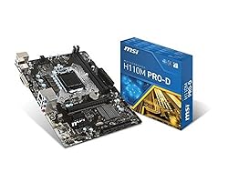 MSI Mainboard H110M Pro-D LGA1151 max 32GB 2x DDR4 2x PCIe 1x PCIe x16 1x DVI 4x SATA3 4x USB2.0 2x USB3.1 mATX