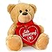 Produktbild matches21 Teddybär mit Herz / Herzteddy ** Gute Besserung ** 25 cm Hellbraun - DIE Geschenkidee!