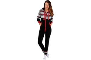 H&F Girls Womens Ladies Aztec Print Hooded Zip Up Zipped Onesie Jumpsuit Plus Size XL XXL XXXL XXXXL XXXXXL 8-22
