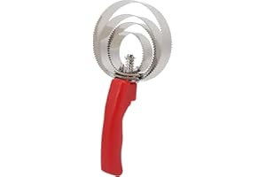 AEUN Étrille, étrille en Acier Inoxydable Confortable et Robuste pour Cheval (Peigne Vache et Cheval 4 Cercles)