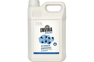Envira Bettwanzen Abwehrspray 5 Liter - Spray mit Langzeitwirkung gegen Bettwanzen - Mittel gegen Bettwanzen für Wohnung, Hotel, Matratzen & auf Reisen - Effektiv Bettwanzen loswerden