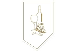 MANK GMBH Mank Weinmanschette aus Tissue | 100x65mm |150 Stück | Tropfenfänger Drip-Stop (Gold)