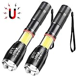 beste taschenlampe 【Einstellbare Fokus- und Zoomfunktion】Einstellbarer Fokus für Nah und Fern. Funktioniert als ein Strahler, der einen intensiven Lichtstrahl oder kompakten kleinen Scheinwerfer, der Beleuchtung zu einem weiten Bereich bringt.