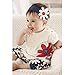 ROPALIA Girl Kid T-shirt Headband+Top+Pants Shorts Flower 3pcs Clothes Set