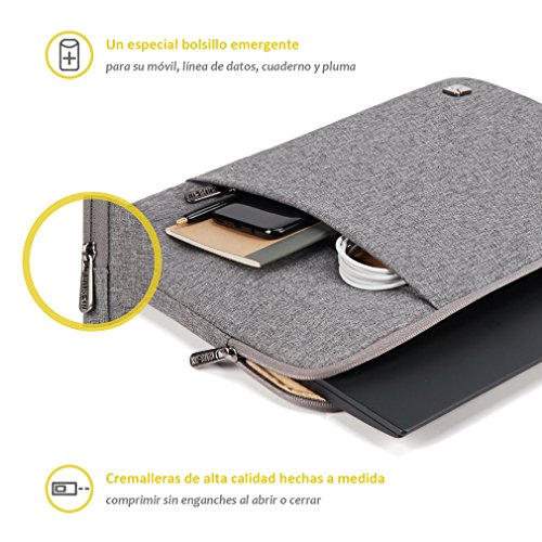 CAISON 13 Zoll Laptoph  lle Notebook H  lle Tasche f  r 13  MacBook Pro Touch ID   MacBook Air   12 9  iPad Pro   13 3 Dell XPS 13   HP ENVY 13 Spectr