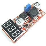 DROK&reg; DC-DC LM2596 Adjustable Voltage Regulator, 4.5-28V to 1.3-25V Buck Converter Voltage Stabilizer Module, Step Down Converter with Blue LED Digital Display Voltmeter