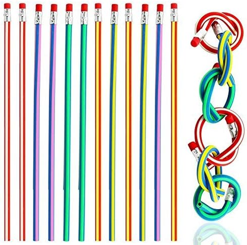MagicW Novetly Pens Colored Personalized Pencils Creative Bendy Flexible Soft Pencil with Eraser Writing Gift for Kid Gift Student School by MagicW