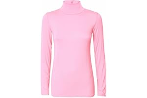 Shop Nova® Polo Neck Jumper Tops Long Sleeve Ladies Roll Turtle Neck Plain Knitted Pullover Sweatshirt for Women Stretch Lightweight Sweater Top UK Size 8 to 24